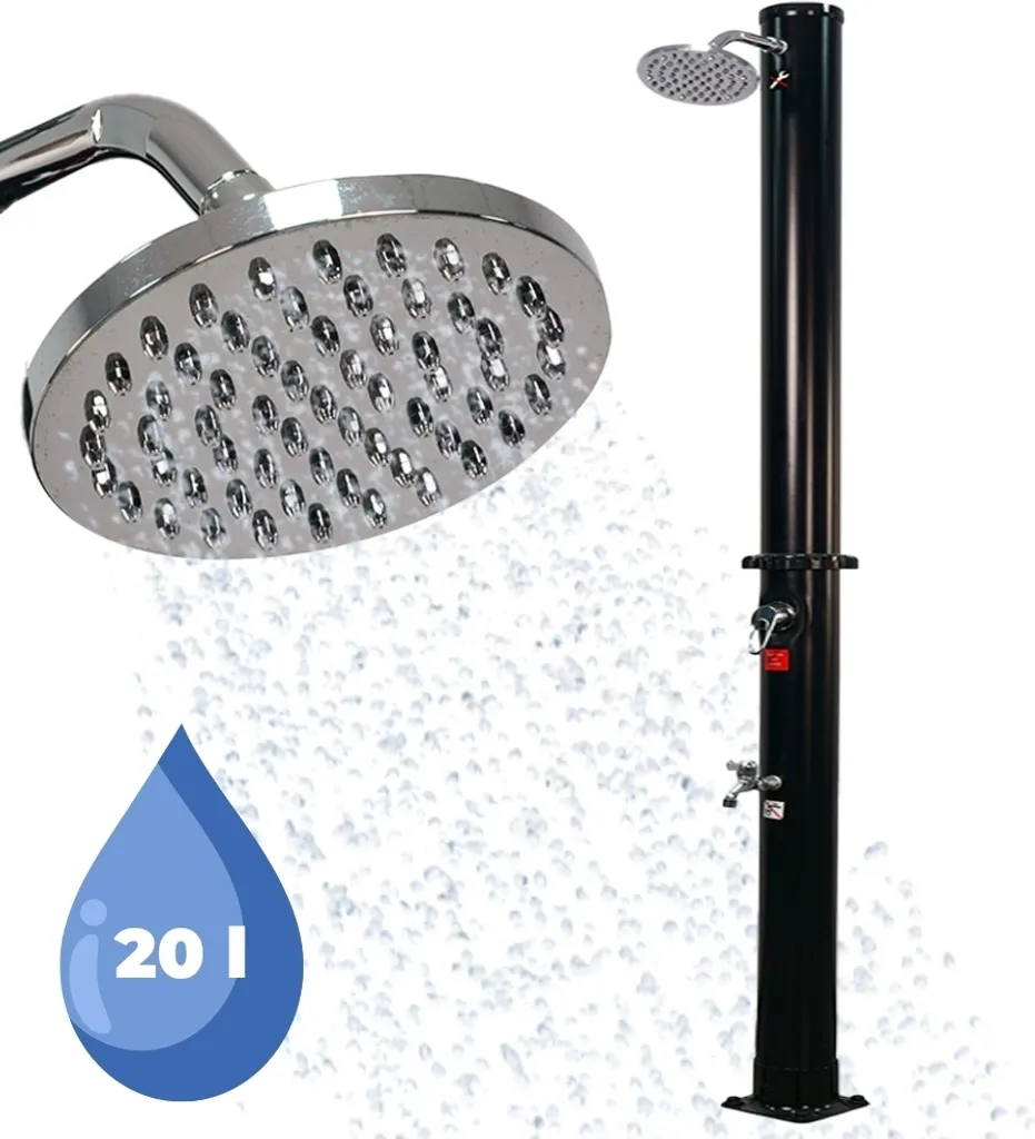 Douche solaire DELFINA 20 l avec mitigeur - Chauffage naturel et écologique