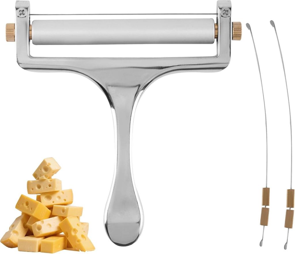 Käseschneider - Edelstahl Käseschneider mit 2 Ersatzkabeln - Verstellbare Schneidebretter - Bequemer Handgriff - Handbetriebene Butterschneider f...
