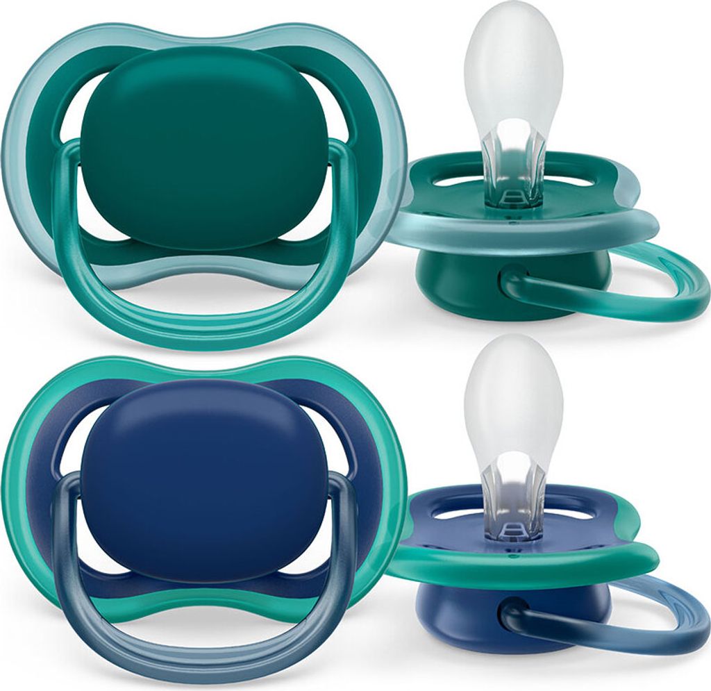 Philips AVENT ultra air SCF085/31 Schnuller, Klassischer Babyschnuller, Kieferorthopädisch, Silikon, Junge/Mädchen, Spülmaschinenbeständig