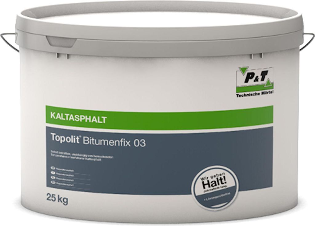 TOPOLIT Bitumenfix Reparaturasphalt 0-3mm, für Einbauhöhen Produktbild 