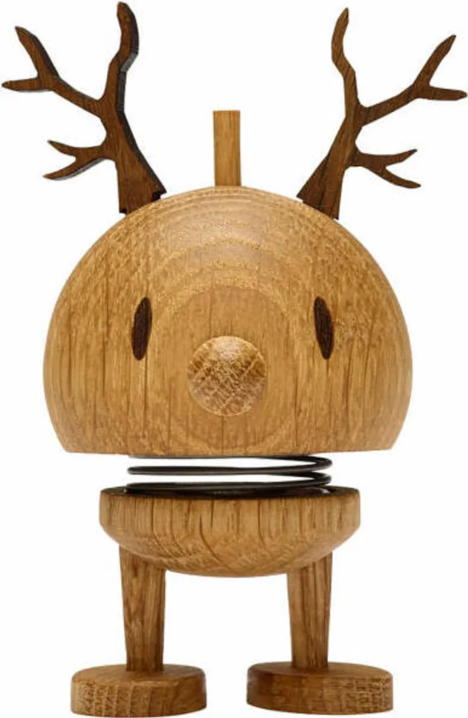 Hoptimist Reindeer Bumble S : Déco de Noël Durable en Chêne Véritable