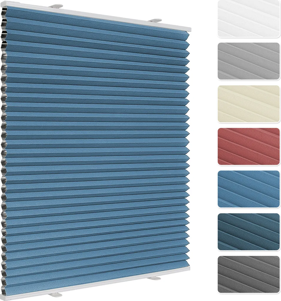 Grandekor Plissee Ohne Bohren - Wabenplissee Zur Verdunklung Nach Maß Weiß-beige