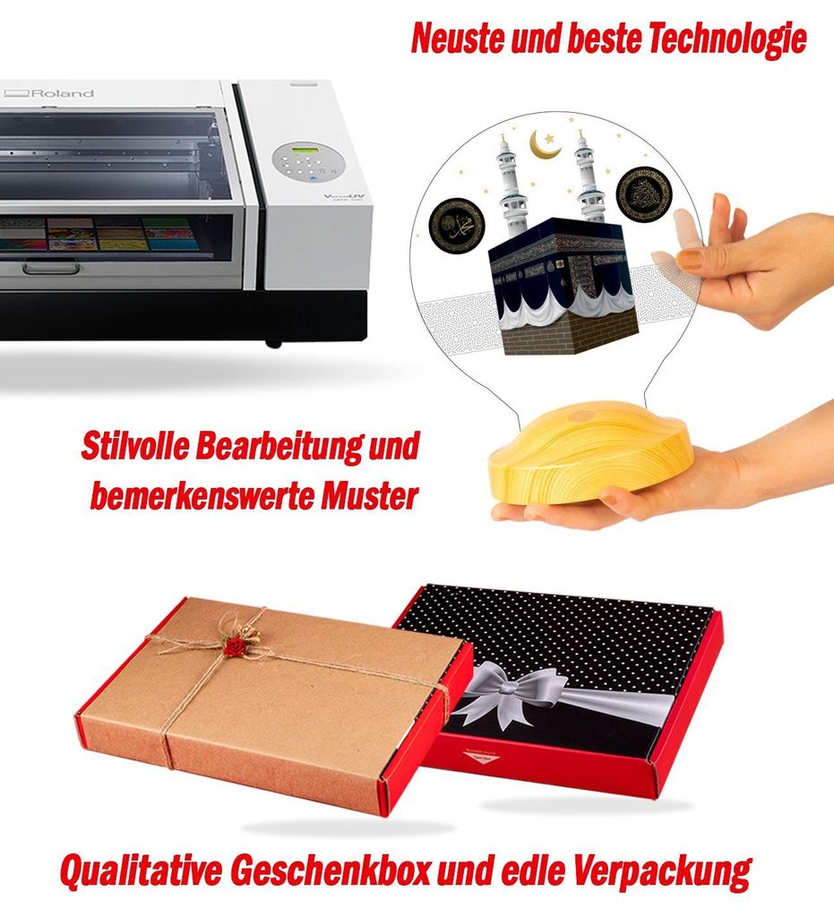 Geschenkelampe LED Nachttischlampe Kaaba Nachtlicht Produktbild 3