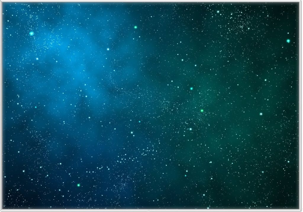 Wallario Wandbild Sternenhimmel - Milchstraße und Sterne bei Nacht, Größe: 70,30 x 100,30 cm, Poster mit weißem Kunststoffrahmen