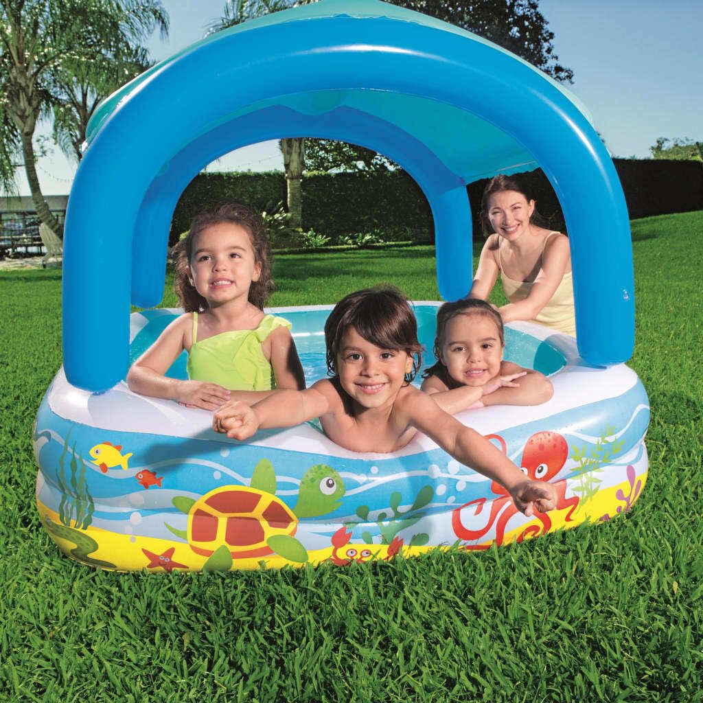 Möbel Bestway Spielbecken mit Vordach Blau 140 x 140 x 114 cm 52192 - Poolzubehör 91619