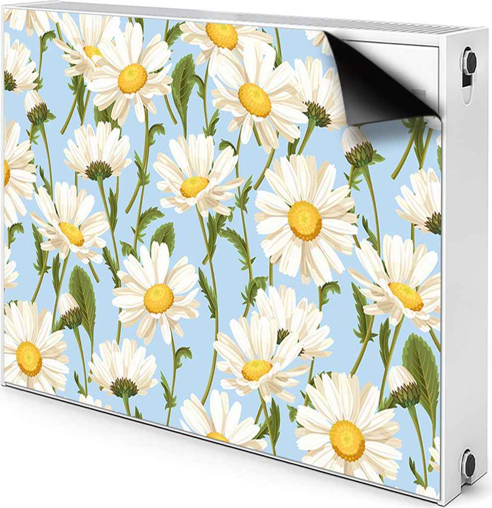 Magnet Heizkörper Heizkörper-Abdeckung Heizkörperabdeckung 110x60 cm - Blumen, Kamille