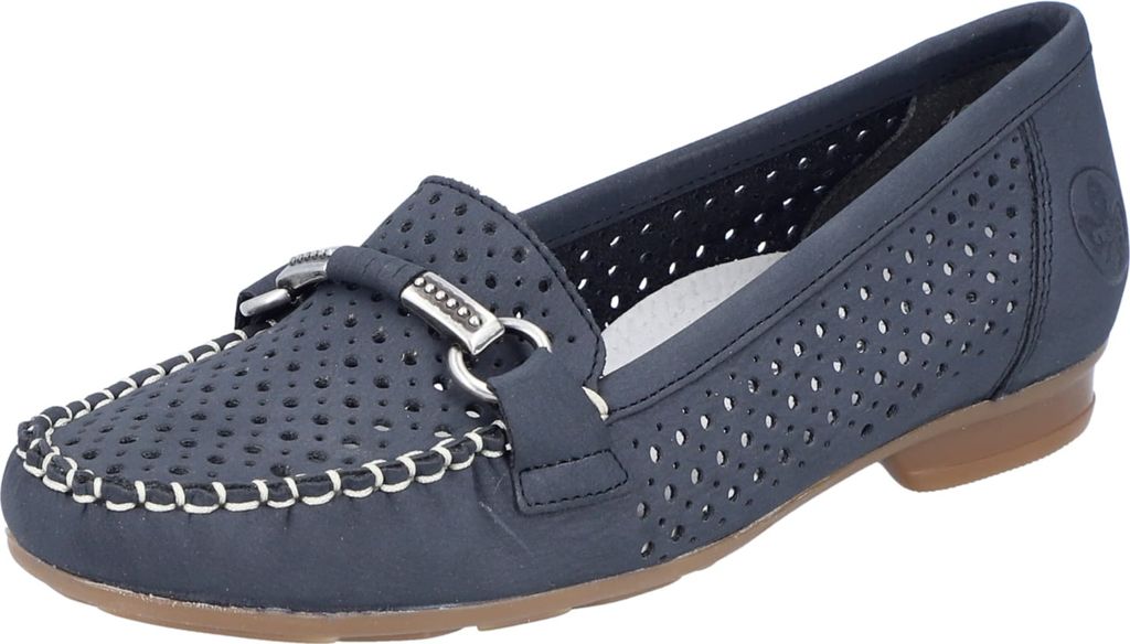 Rieker Komfort Slipper Damen 31373535343134 Blau 36 EU