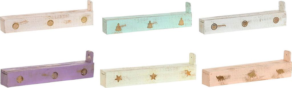 Brenner Home ESPRIT Holz Aluminium 24 x 4 x 6 cm (12 Stücke) (6 Stück)