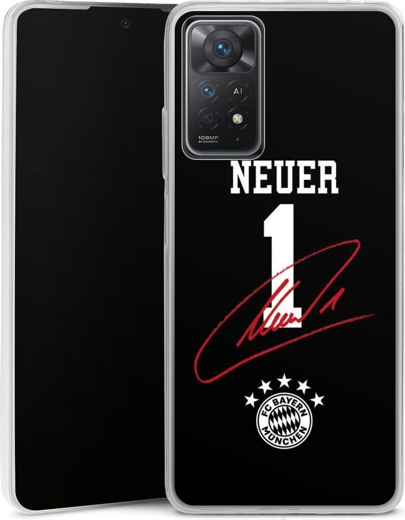 DeinDesign Slim Hülle für Xiaomi Redmi Note 11 Pro 5G Silikon Case Ultra Dünn Handyhülle FC Bayern München FCB Manuel Neuer