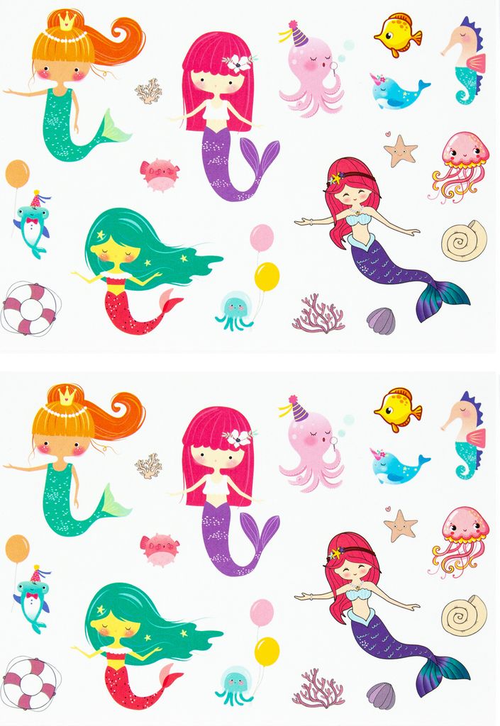 Oblique Unique 36 Meerjungfrau Sticker Meerjungfrauen Produktbild 