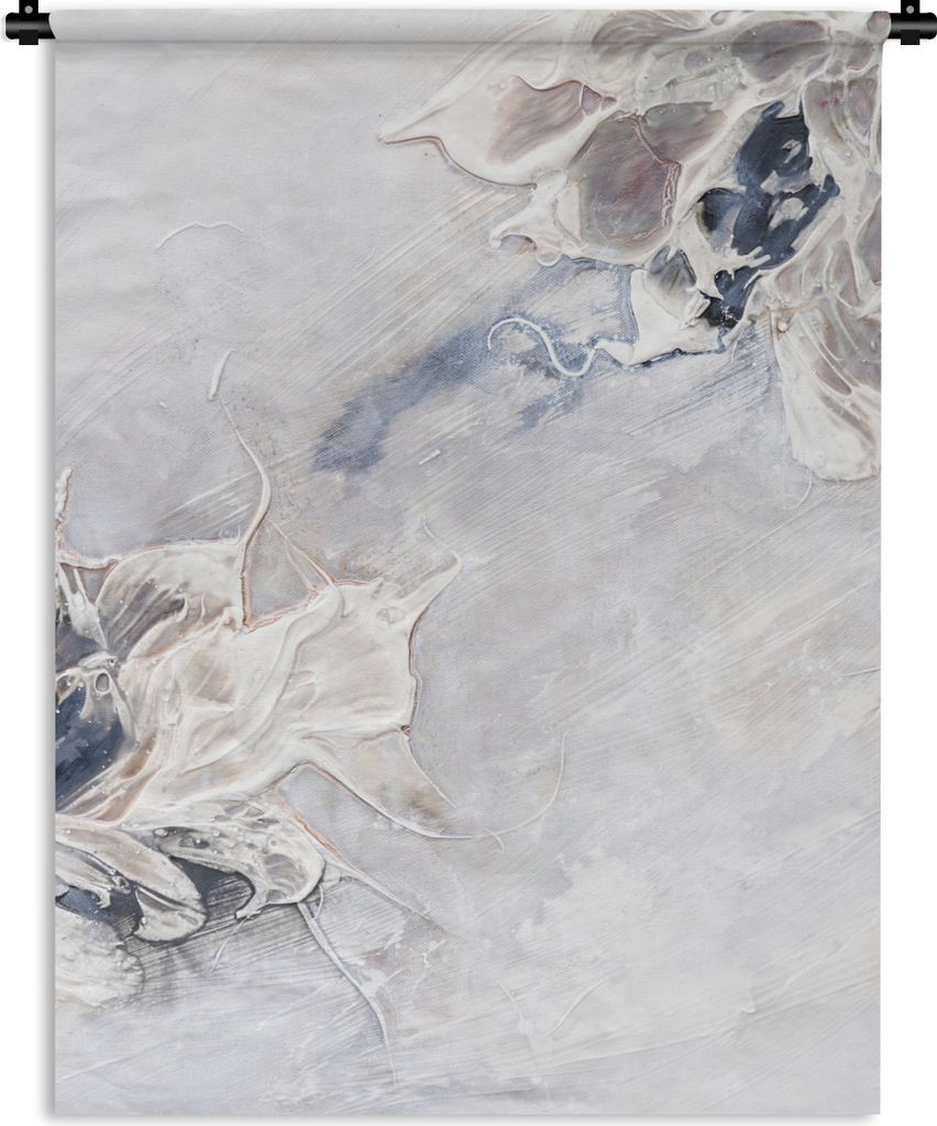 MuchoWow Wandteppich Wandbehang Farbe - Abstrakt - Beige - Grau 150x200 cm Tapisserie Dekoration Wandtuch - Wandaufhängung - Moderner