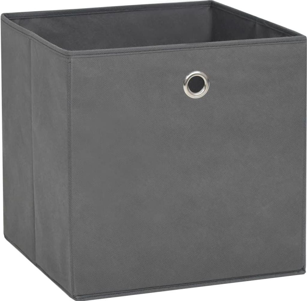 vidaXL Úložné boxy 10 ks. Netkané 28x28x28 cm Šedé Obrázek produktu 