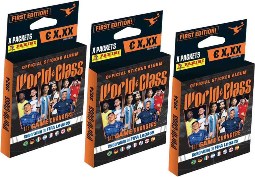 Panini World Class 2024 Fussball Sticker - Sammelsticker - 3 Blister
