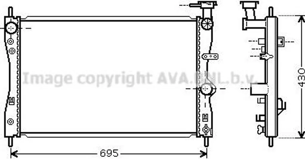 Radiateur pour Mitsubishi Colt et Smart Forfour - Remplacement OEM