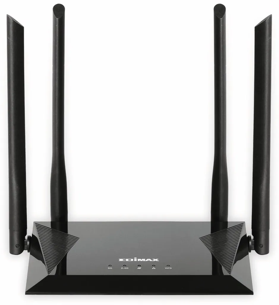 Routeur Wi-Fi 5 Edimax BR-6476AC AC1200 Double Bande 2,4 et 5 GHz Noir