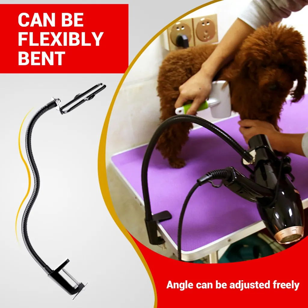 Porte sèche-cheveux de table avec pince de fixation, support orientable