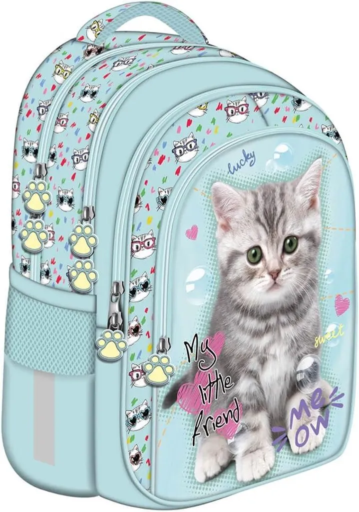 Sac à dos 4 compartiments Majewski BPL58 My Little Friend MINT KITTY
