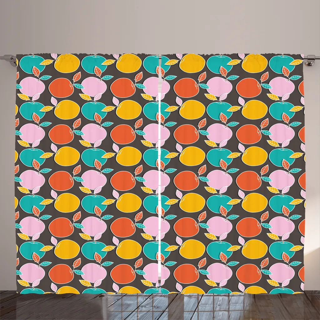Rideau de salon 280x225 cm pour ambiance rustique et chaleureuse