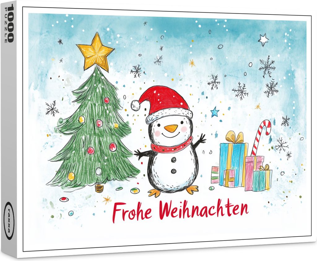 raxxa Premium-Puzzle "Frohe Weihnachten", 1000 Teile