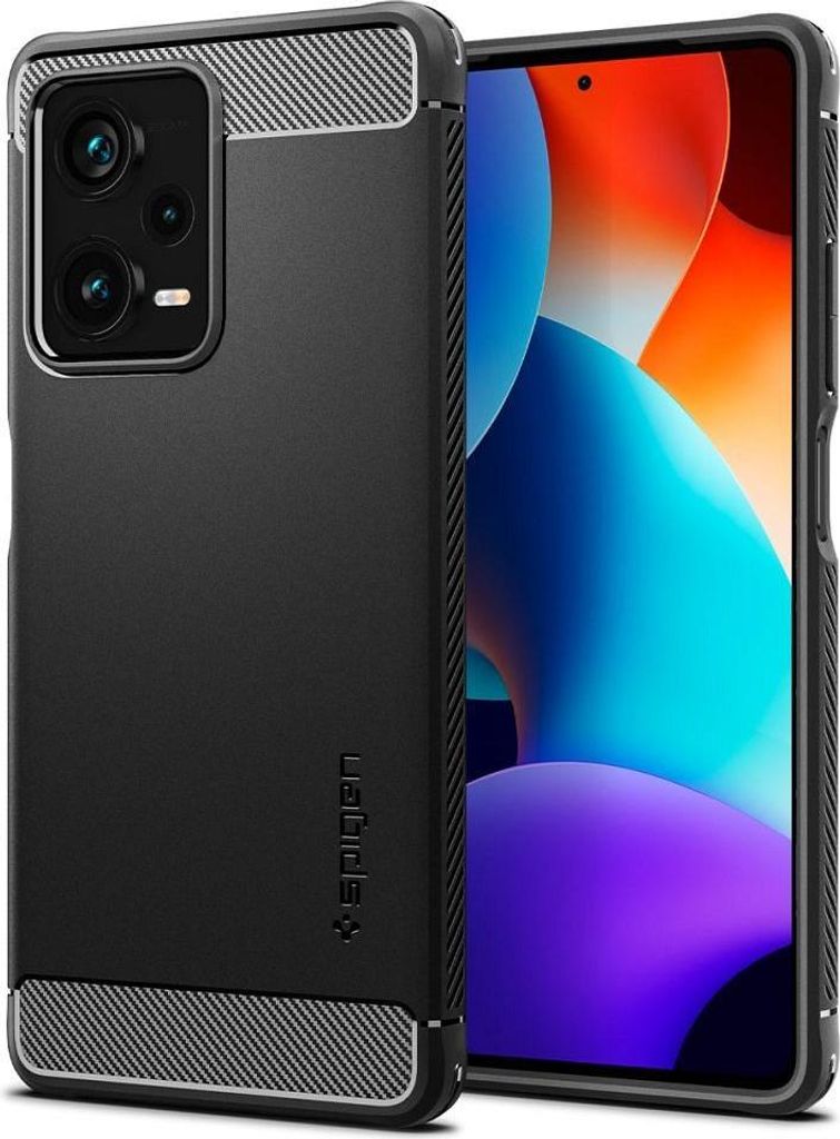 SPIGEN Rugged Armor Handyhlle passend fr XIAOMI Redmi Note 12 PRO PLUS 5G mattschwarz