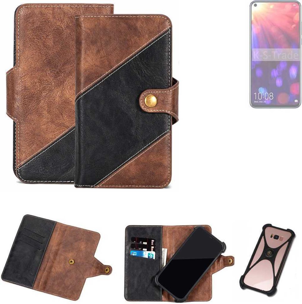 K-S-Trade Handyhülle Schutzhülle Bookstyle Case kompatibel mit Huawei Honor View 20 Klapphülle Cover Hülle Schutztasche 1x