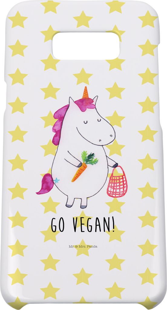 Mr. & Mrs. Panda Samsung Galaxy S8 plus Handyhülle Einhorn Vegan - Weiß - Geschenk, Handy Case, Cover, Hülle, Gesund Leben, Veganer, Veganismus,...