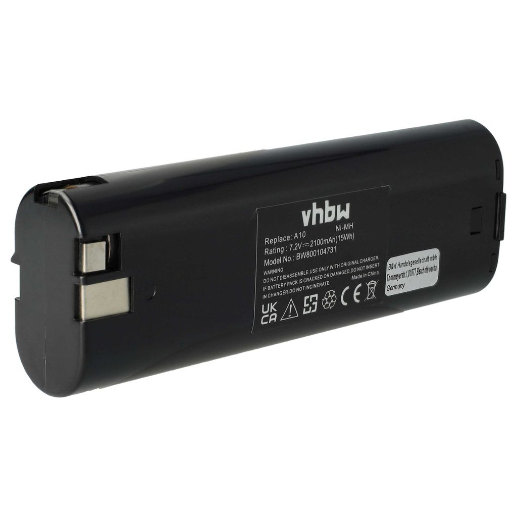 vhbw Akku Ersatz für AEG AG-724CN, A10, P7.2 für Werkzeug (2100 mAh, NiMH, 7,2 V)