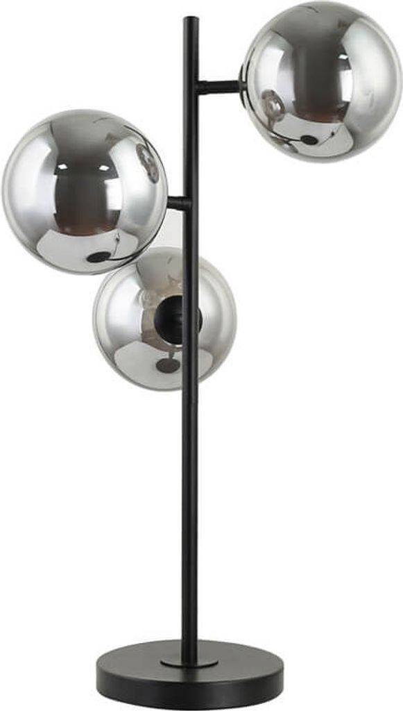HOME DELUXE Tischlampe aus Glas VIOLA - Rauchgrau | Produktbild 