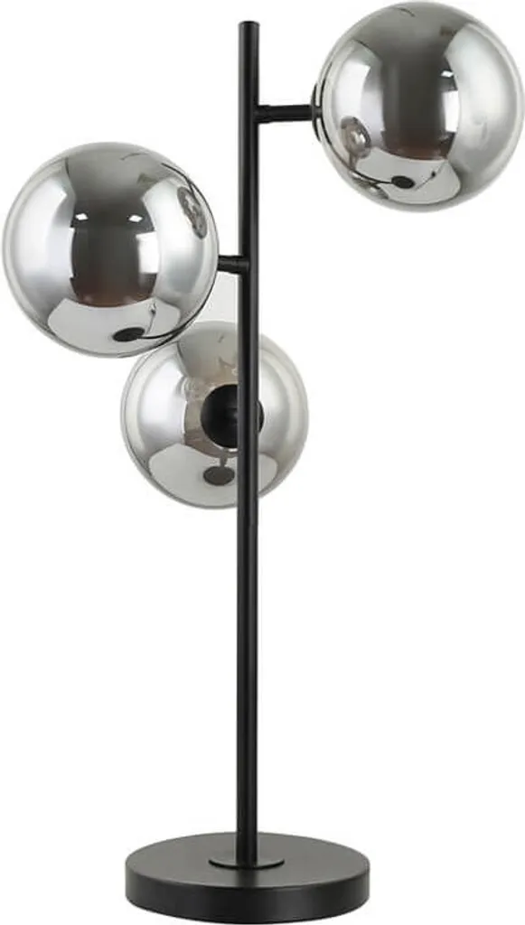 Lampe de lecture VIOLA en verre soufflé gris fumé au style moderne