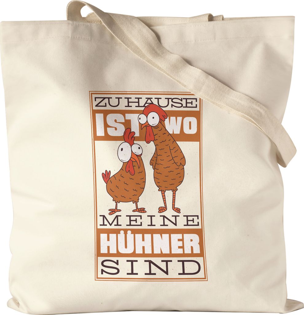 Zuhause Ist Wo Meine Hühner Sind Jutebeutel Stoffbeutel Canvas Huhn Fans Hühnerhof Bauernhof Chicken Geschenkidee