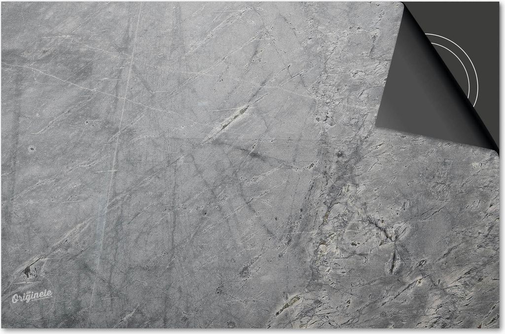 Induktionsschutz 60x60 - abdeckplatte Induktion matt- Dietrix Kochfeldschutz- DELUXE - Beton - Wand Grau Streifen