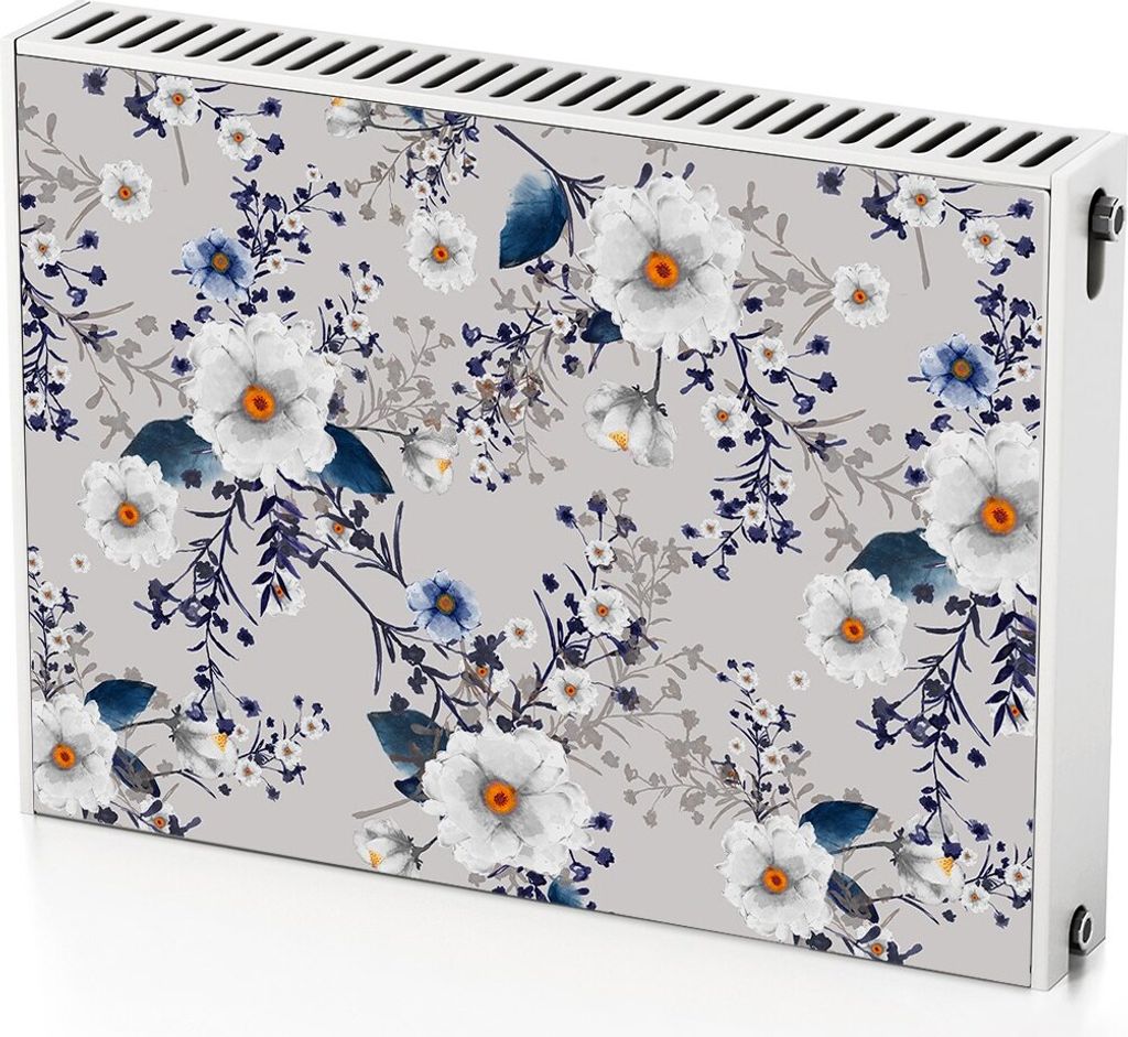 Blumen – Magnetische Heizkörperabdeckung – 80x60 cm – Magnet Heizkörperabdeckung – 3D Würfel – Heizkörperverkleidung – Magnetische ...