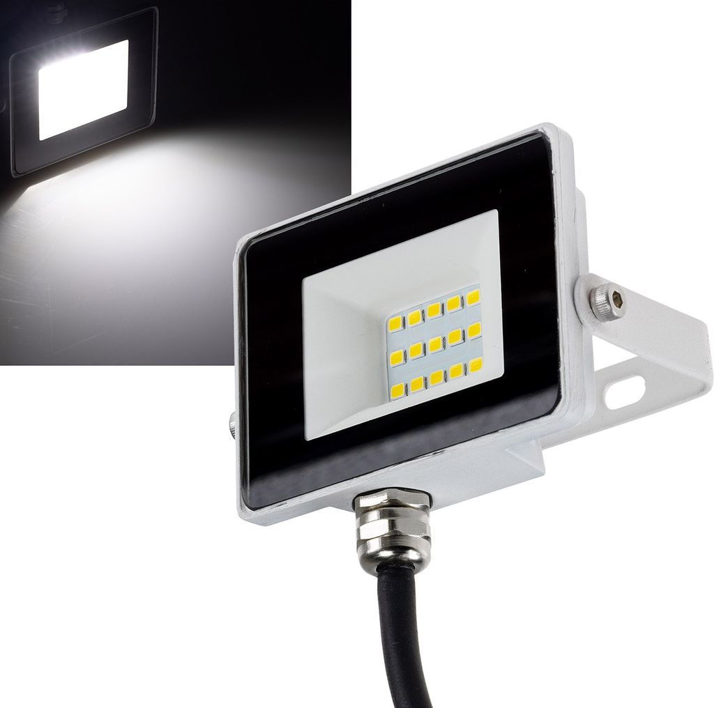 LED-Fluter "CTF-SLW 10" IP65, 10W, 864lm, 4000K neutralweiß