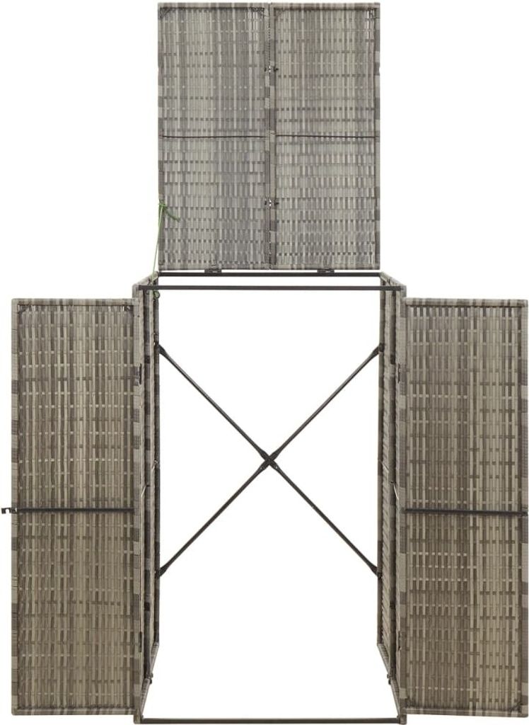 vidaXL Box na odpadky pro 1 odpadkový koš šedý 70x80x117 cm Obrázek produktu 