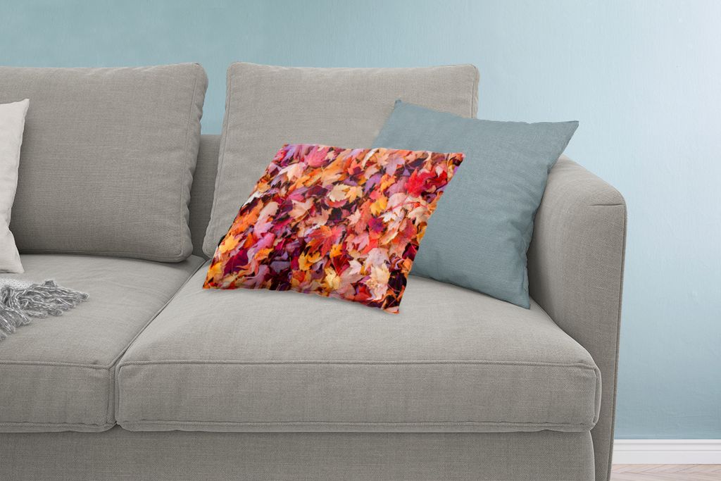 MuchoWow Zierkissen Sofakissen Wohnzimmer Dekokissen 60x40 cm Herbstblätter - Kopfkissen - Polster mit Foto