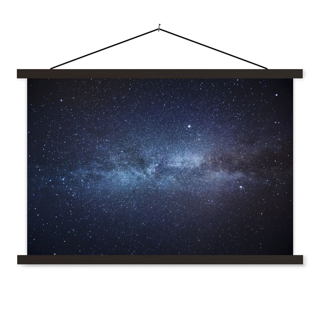 MuchoWow Textilposter Die Milchstraße im Sonnensystem 150x100 cm mit schwarzem Rahmen - Schlafzimmer