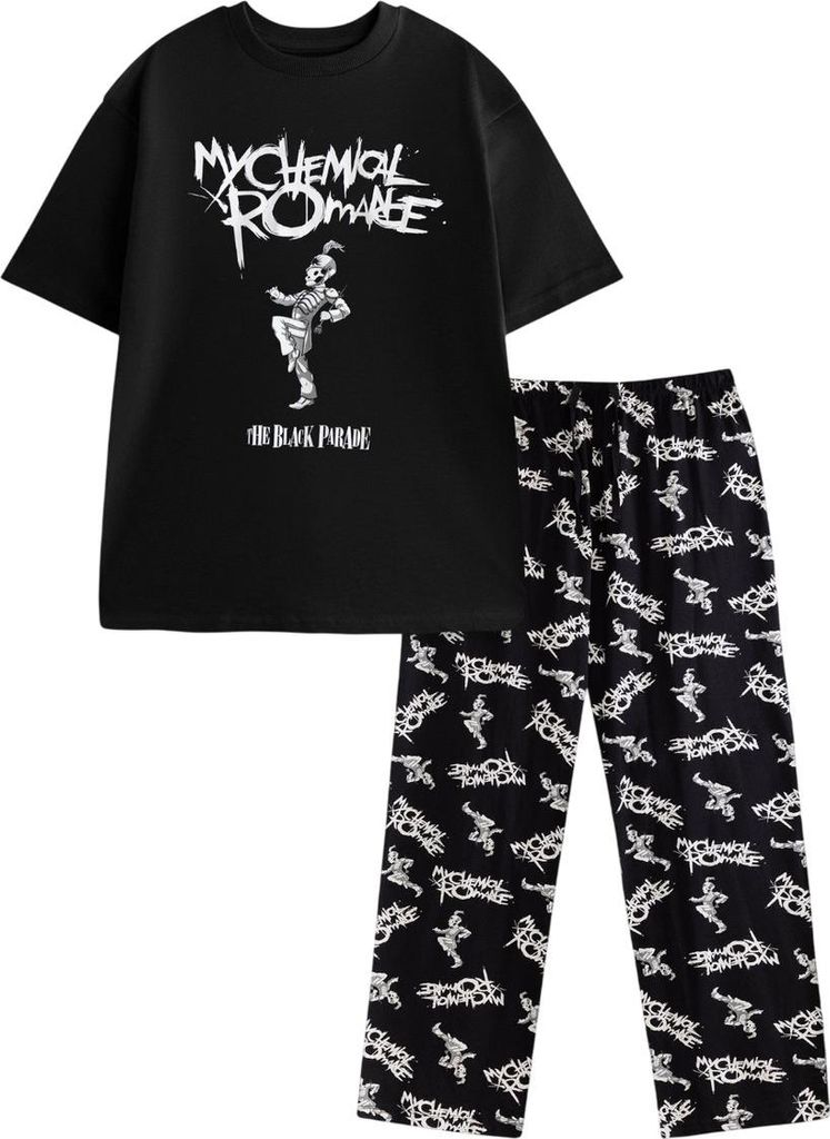 My Chemical Romance - Schlafanzug mit langer Hose für Herren, kurzärmlig NS9656 (L) (Schwarz)