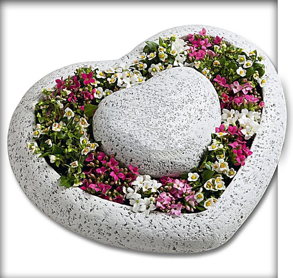 Pflanzschale Pflanzgefäss Herz Garten Blume Grab Produktbild 