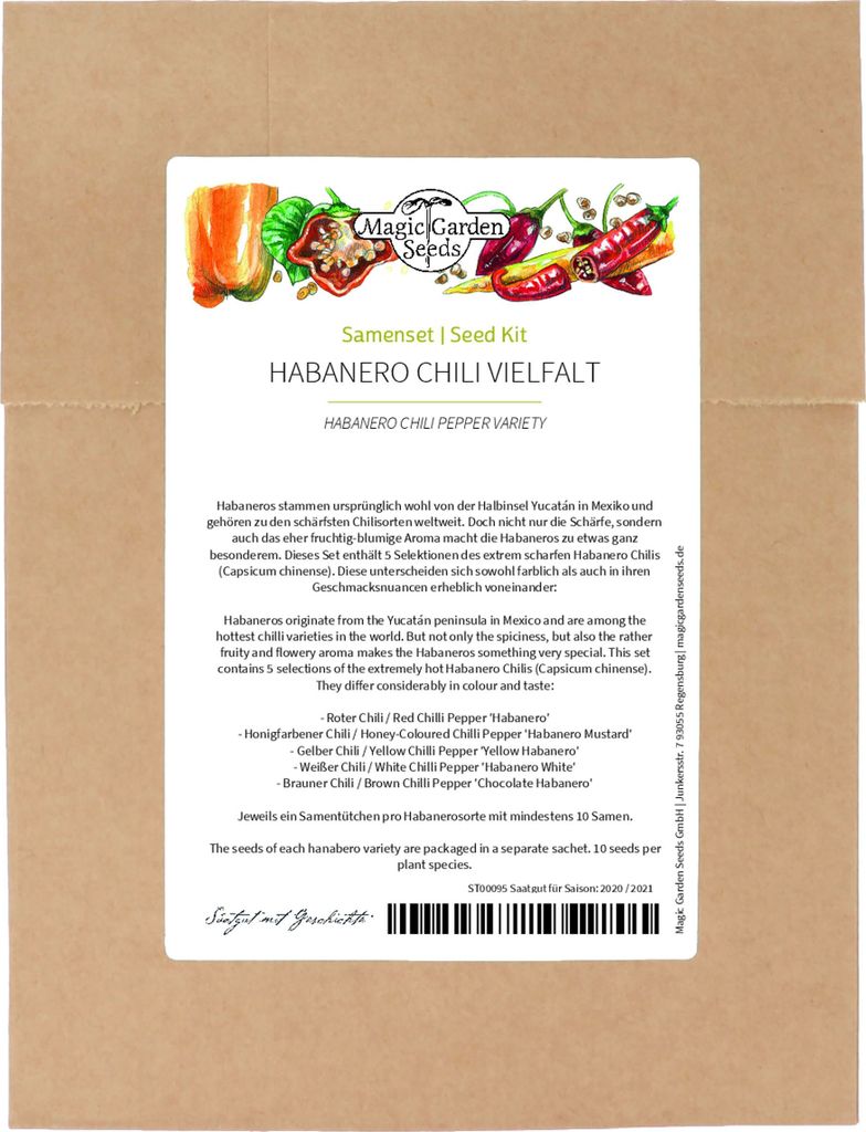 Habanero Vielfalt - Samenset mit 5 spannenden Sorten vom Capsicum Chinense-Typ