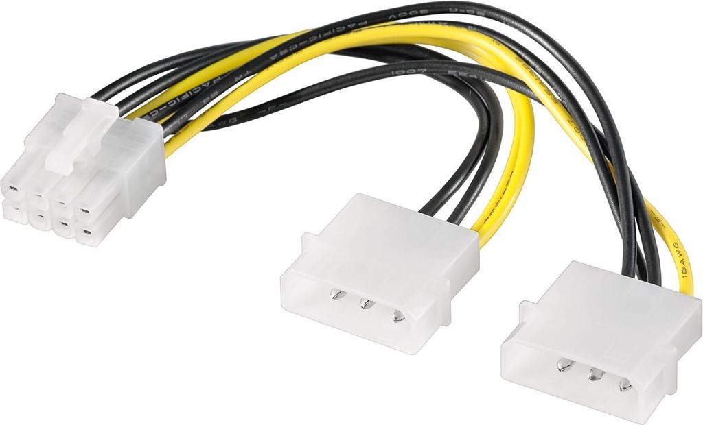 Power Kabel 2x 5.25 Stecker - PCI Express 8 pin Produktbild 