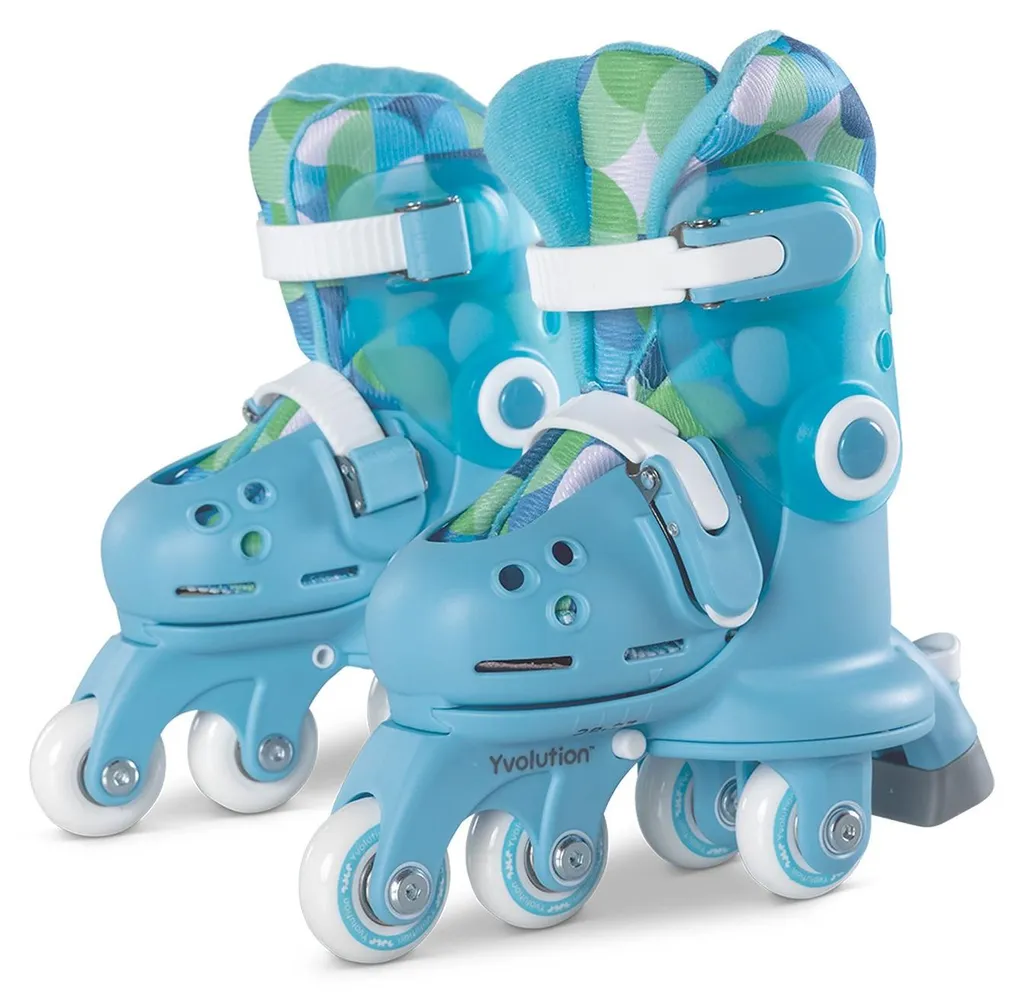 Roller Yvolution Bleu pour Enfants Réglables Pointures 24-28 avec Frein