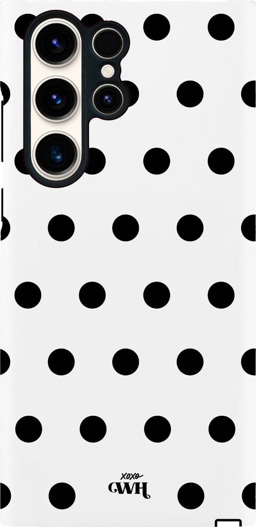 Polka Dots (White) - Kompatibel mit Samsung Galaxy S24 Ultra
