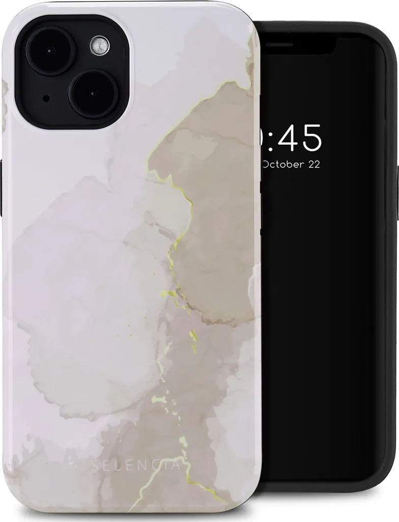 Cover MagSafe iPhone 14 Selencia Vivid Marmo Marrone - Luxury Design