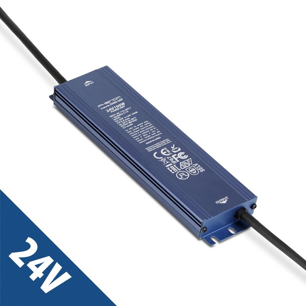 Fuente de alimentación LED 24V 100W, IP67, resistente al Imagen del producto  Imagen generada por IA