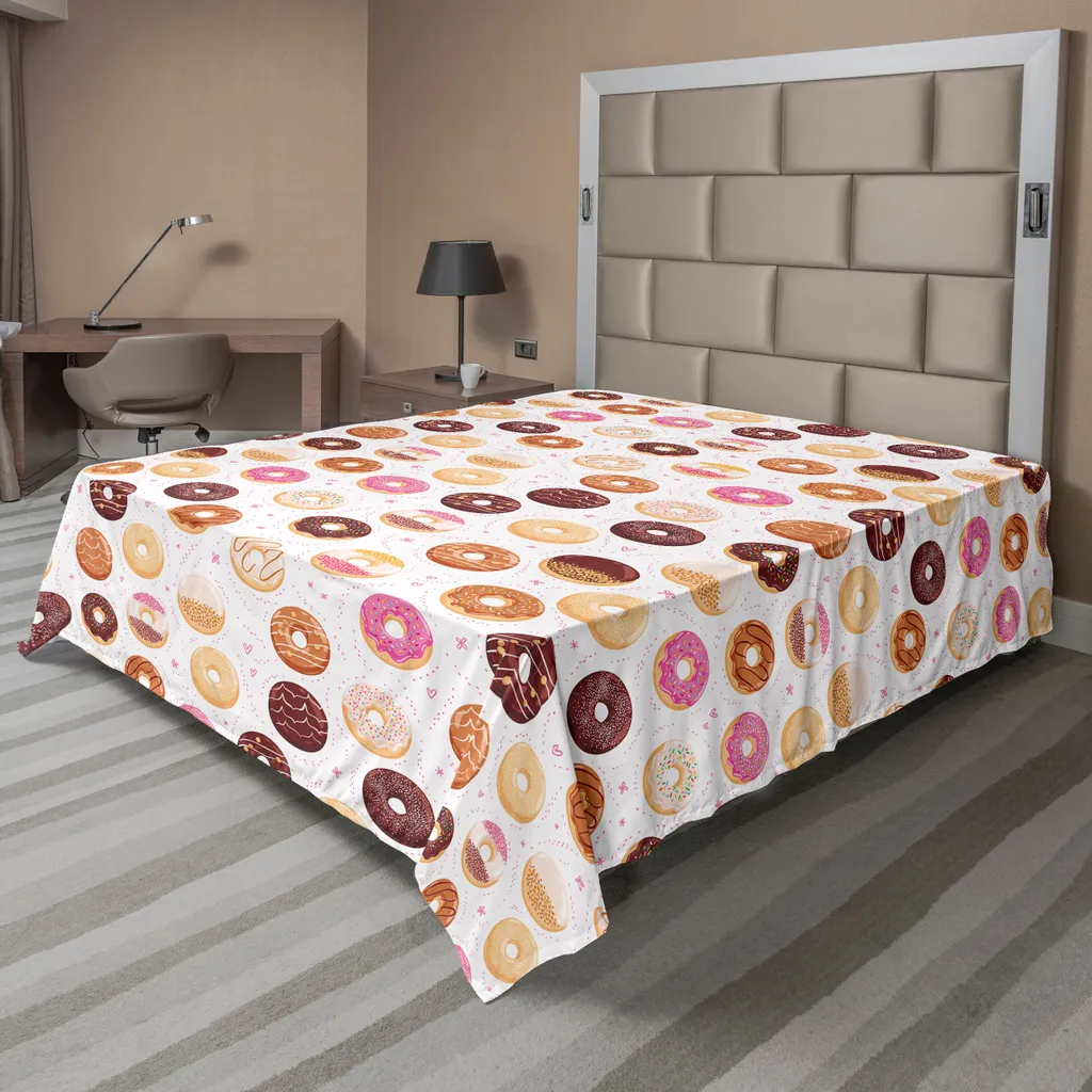 Drap plat pour lit double rose déco chambre enfant et adulte 260x228