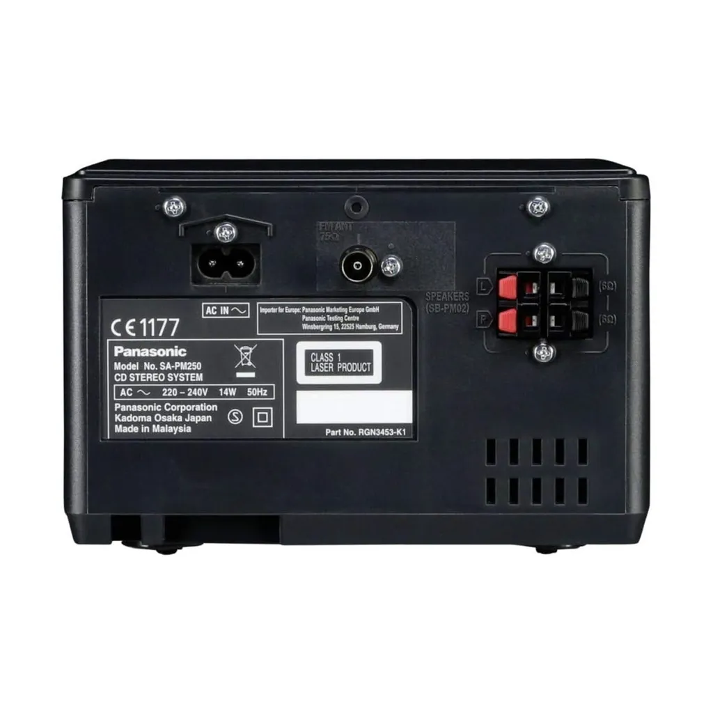 Micro Chaîne Hi-Fi Bluetooth Panasonic SC-PM272EG-K avec Lecteur CD - 3