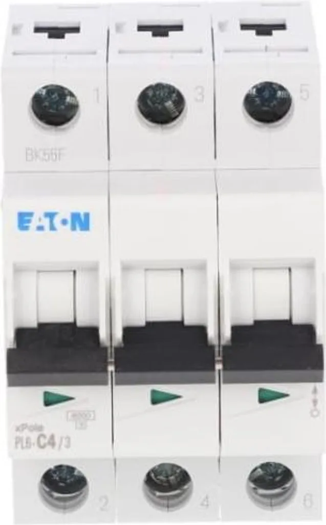 Disjoncteur Modulaire Tripolaire 4A 6kA PL6-C4/3 pour Tableau 3P