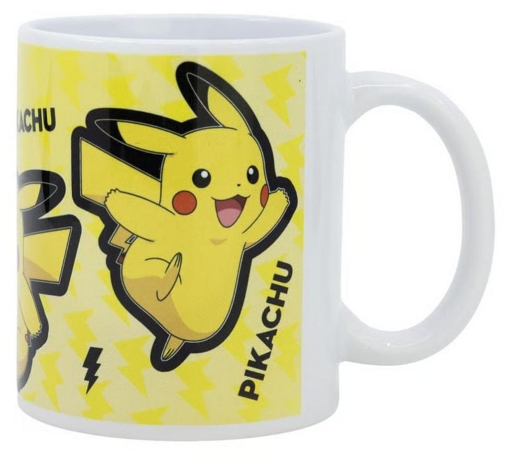 Pokemon - Kaffeebecher, Pikachu, Keramik, 325ml CD2940 (Einheitsgröße) (Weiß/Gelb)