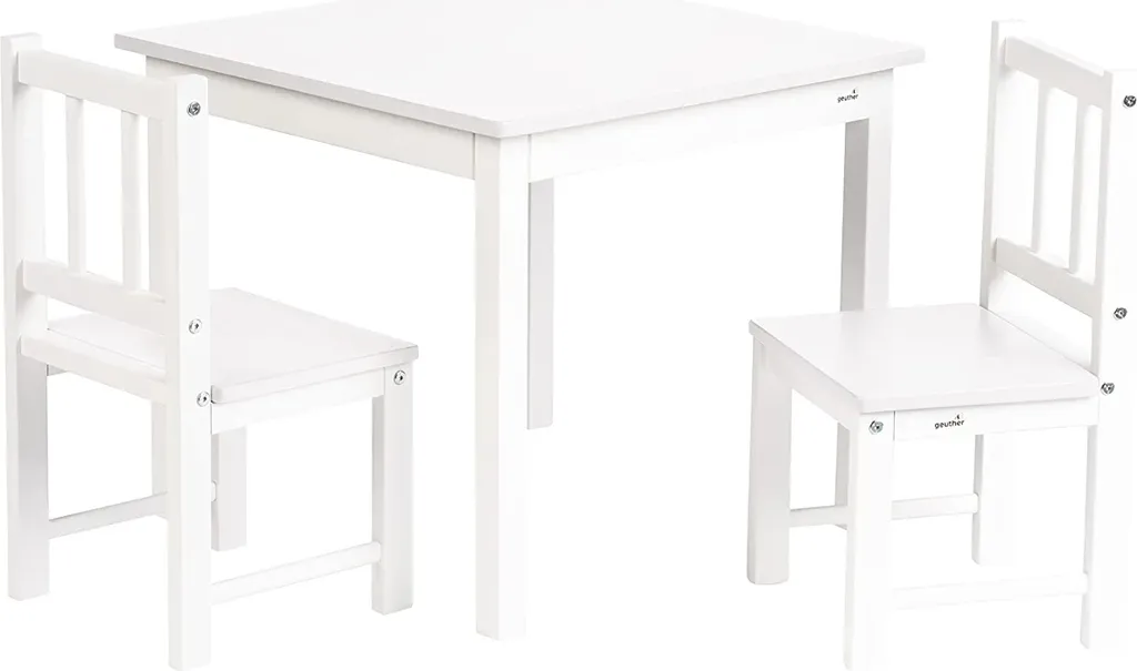 Mobilier de jeu complet : Table et chaises pour enfants Geuther blanc