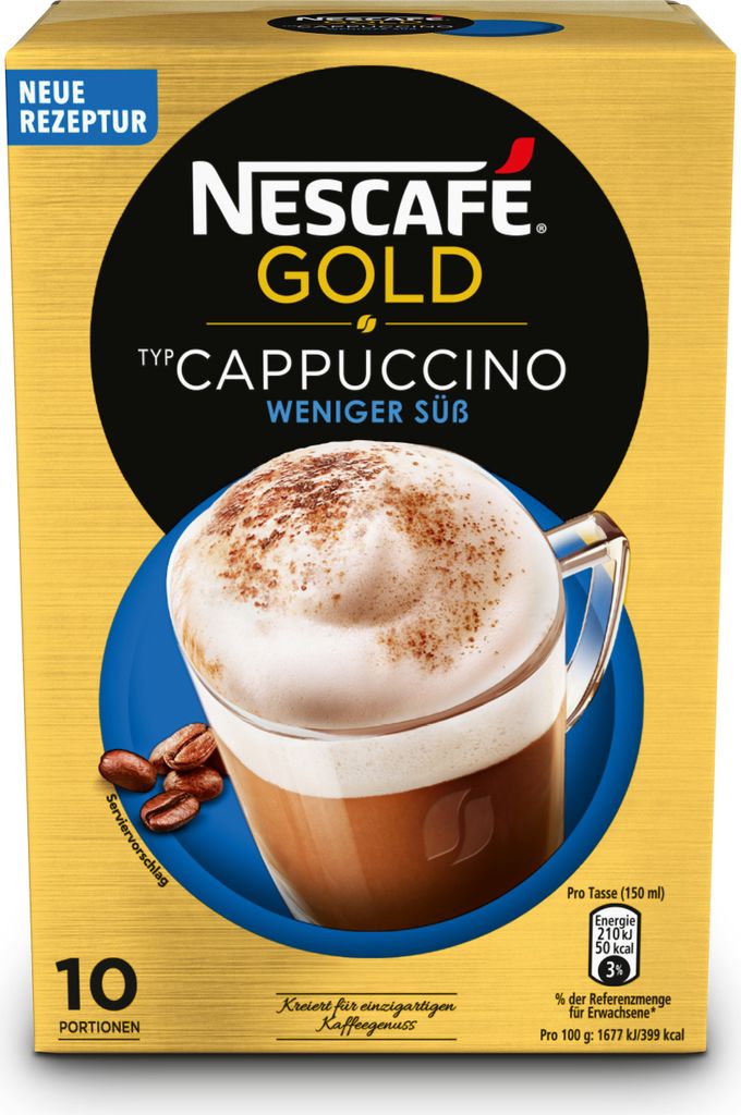 Nescafé Gold Typ Cappuccino weniger süß | löslicher Kaffee Produktbild 